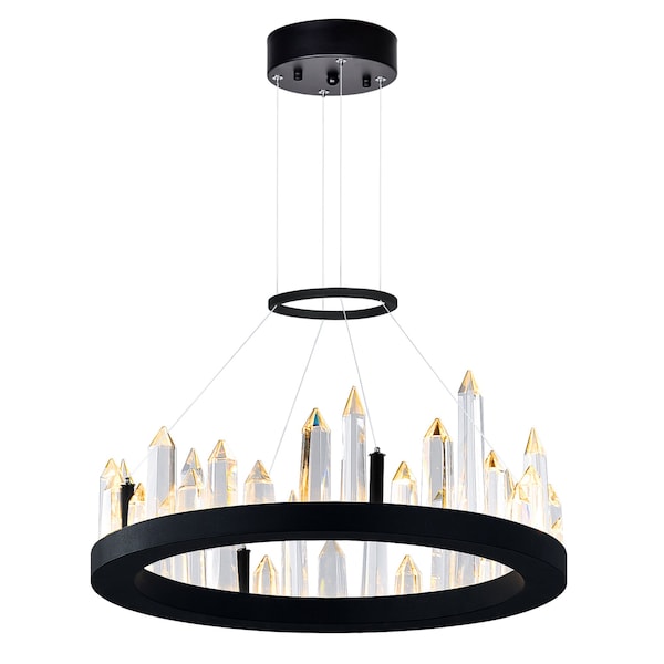 Cwi Lighting Juliette LED Chandelier With Black Finish 1043P16-101 - main